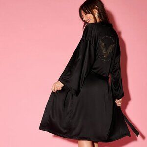 Victoria's Secret Limited Ed. Backstage Satin Sparkle Short Robe XS/S NWT